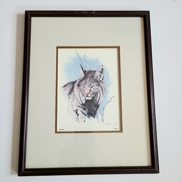 Randy Fehr 3 art works 1980s. Wolf, Bobcat, Lone Prowler. - Picture 2 of 6